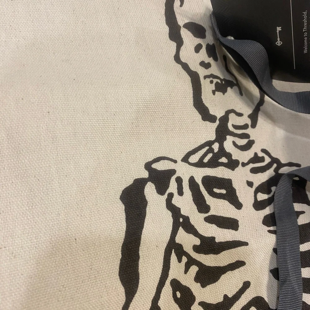 Threshold Brown, Cream and Orange Coffin Skeleton Table Runner-Set of 2